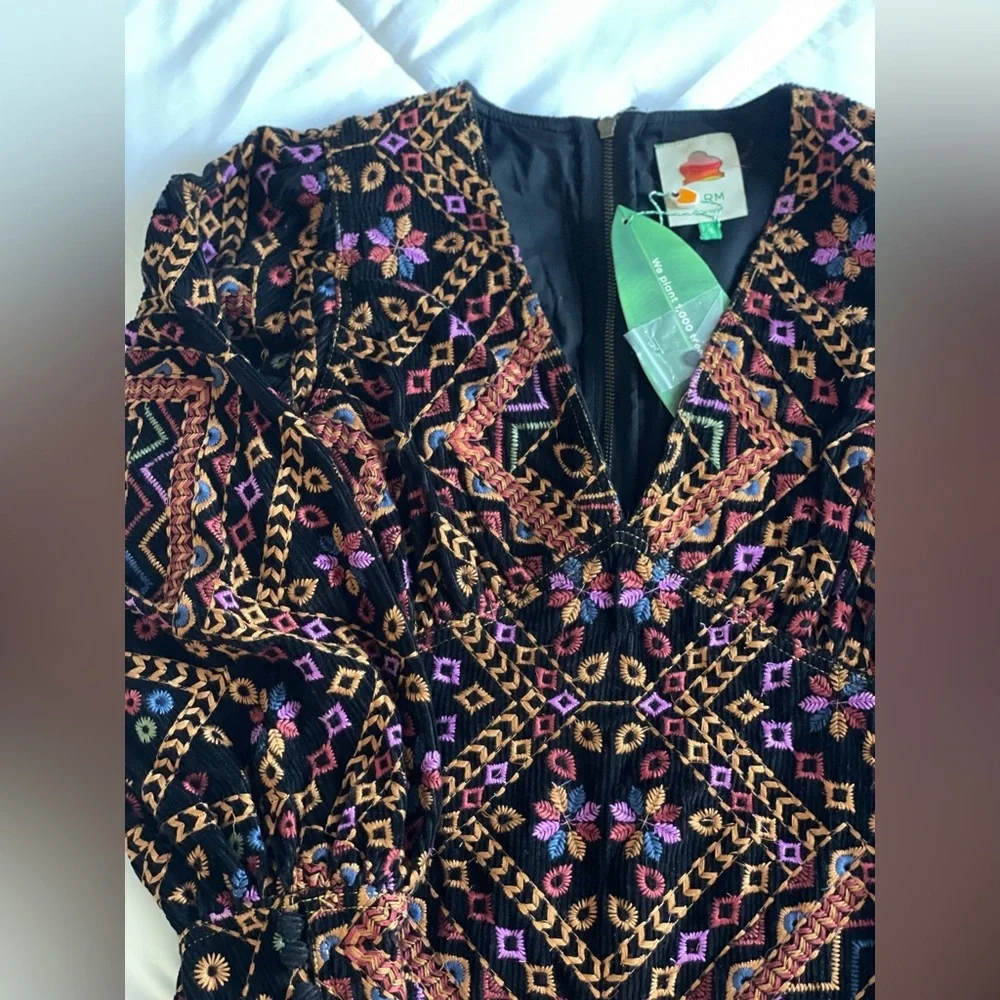 Brand new with tags FARM Rio corduroy embroidered dress - Picture 10 of 10